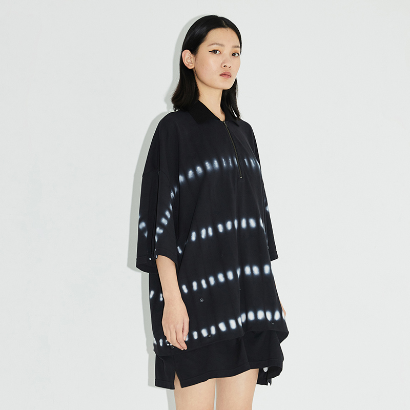 JNBY x REVERB 2020夏季新品休闲POLO衫短袖印花长款T恤RK2630110